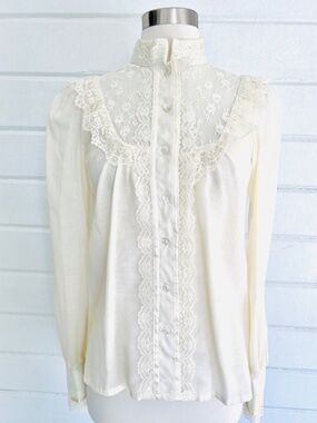 Vintage GUNNIES Gunne Sax Lace Blouse - New Old Stock - No Tags - 9